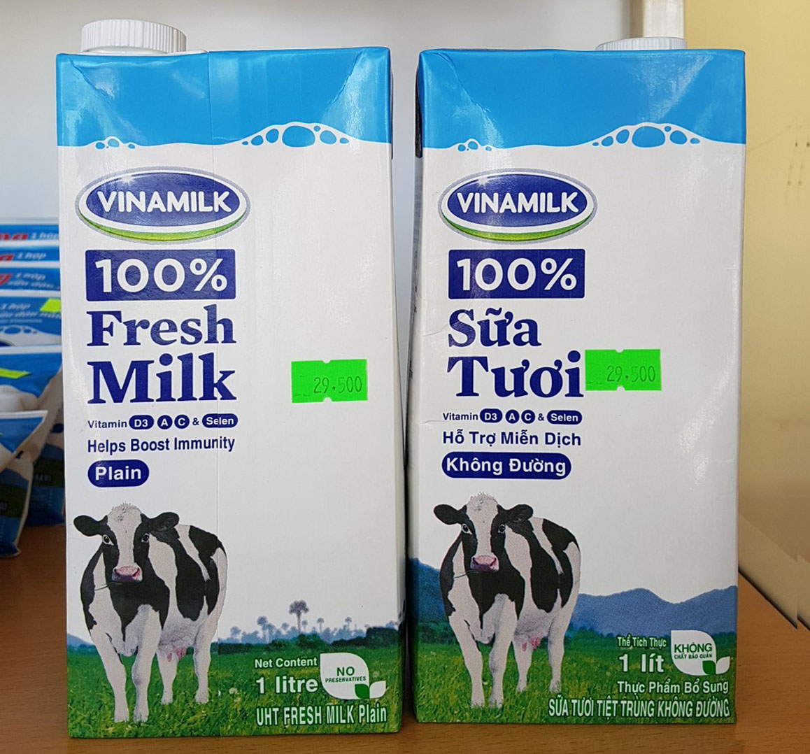Sữa tươi không đường Vinamilk 1l