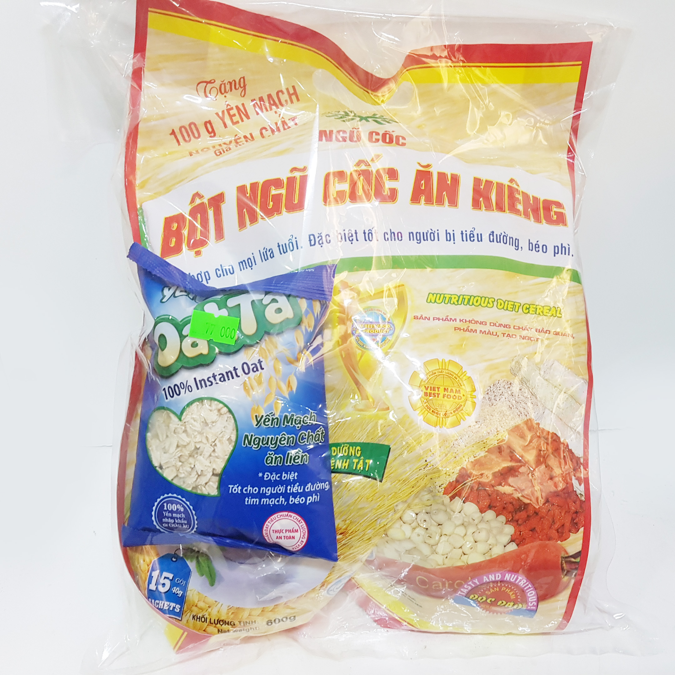 Bột ngũ cốc ăn kiêng Việt Đài - Tặng 100g yến mạch nguyên chất